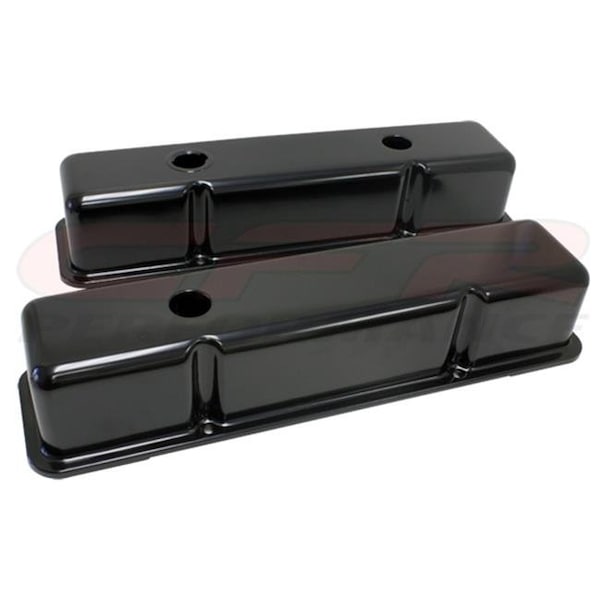 Cfr Performance CFR HZ-9519-PBK 1958-86 Chevy Small Block 283-305-327-350-400 Tall Smooth Valve Covers - Black HZ-9519-PBK - main